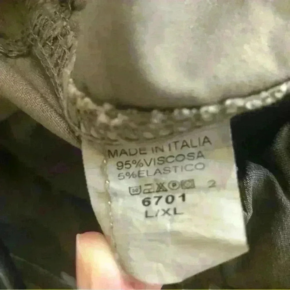 The Clothing Cove Camo Pants  Cuffed Hem Stretch Drawstring Italy - Picture 9 of 10